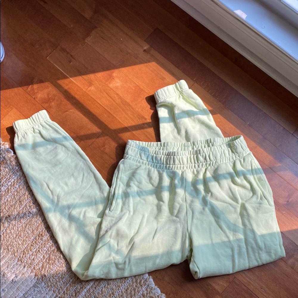 Wilfred Yellow Track Pants Comfortable Elastic Waistband